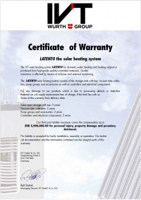 Certificate of Warranty